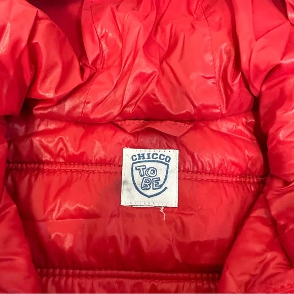 Chicco Blue & Red Full Zip Quilted Winter Puffer Jacket Kids Size 4-5